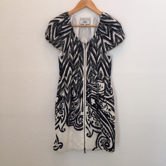 TIBI Blue Silk Zip Dress - Picture 3 of 7